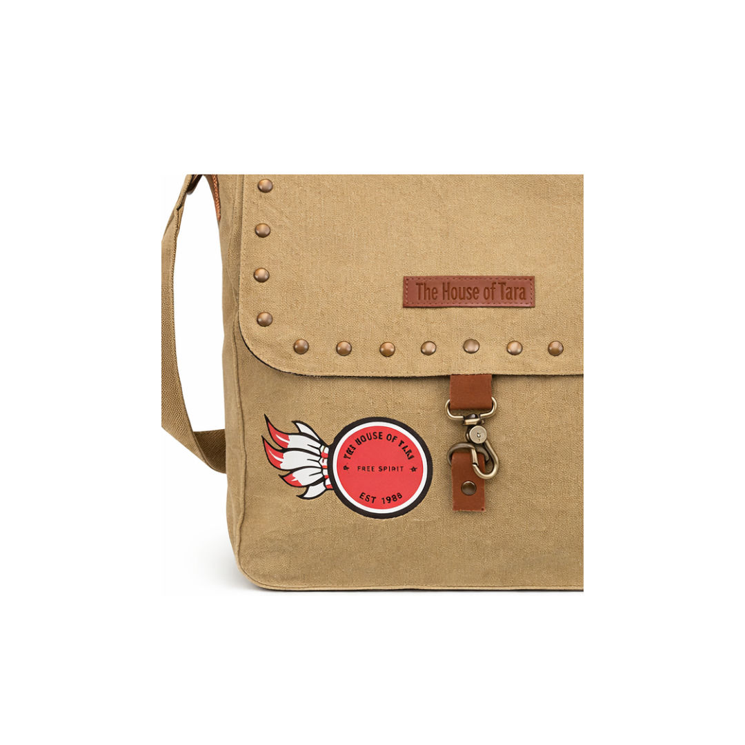 Beige Unisex Messenger Bag for Stylish Commuting 189